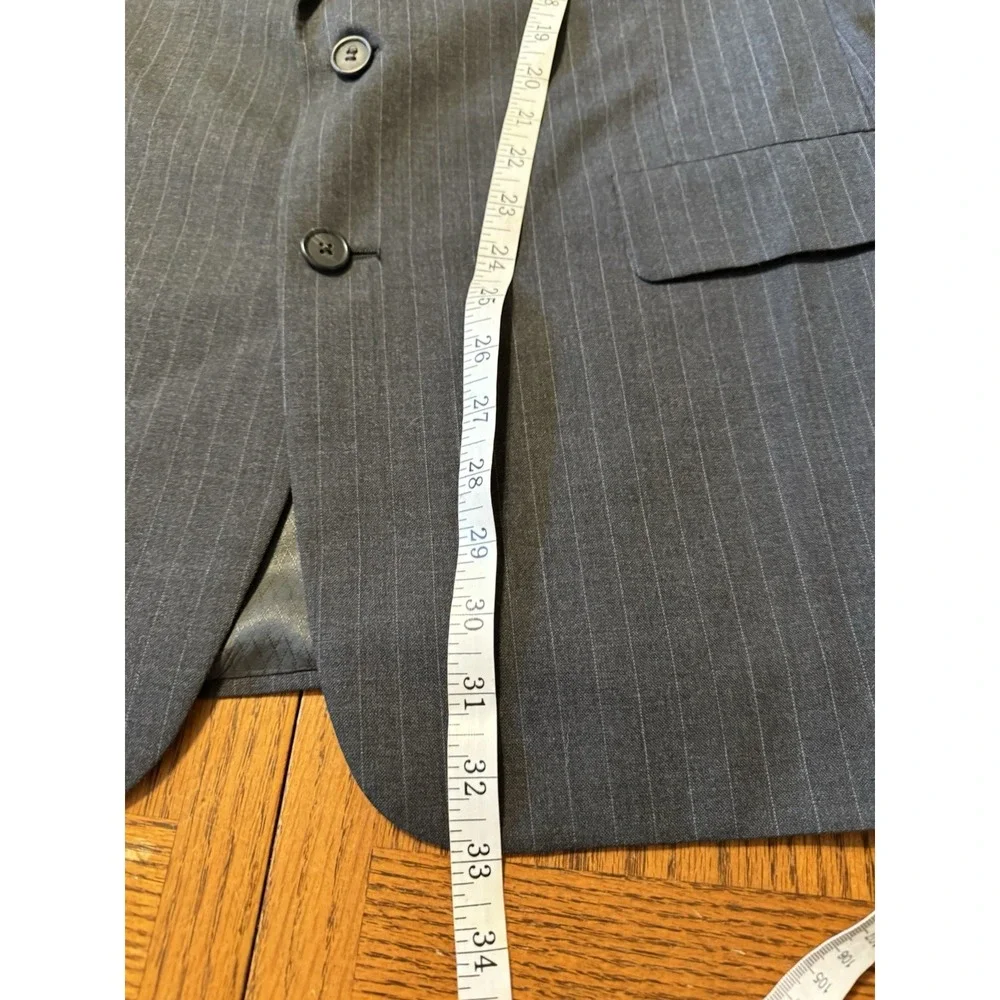 HART SCHAFFNER MARX Blazer Men's 44R‎ Gray Pinstripe Australian Wool